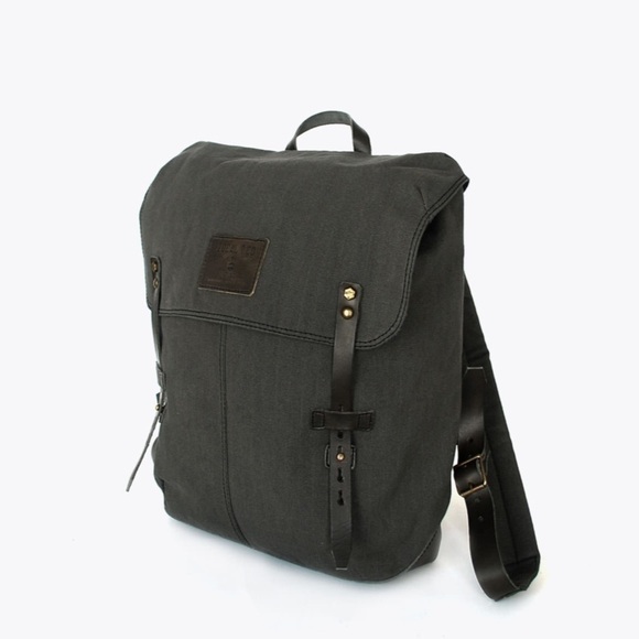 Ideal & Co. Arrimal Canvas & Leather Travel Backpack Made in Portugal NWT - Picture 8 of 8